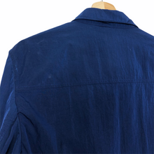 Load image into Gallery viewer, Paul and Shark Blue Nylon Shimmer Overshirt - Medium (M) PTP 21.25"