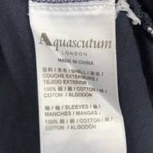 Load image into Gallery viewer, Aquascutum Navy / Check Short Sleeved Polo - Medium (M) PTP 20.25"