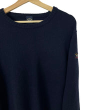 Load image into Gallery viewer, Paul and Shark Navy Crew Neck Wool Sweater - Large (L) PTP 22.5"