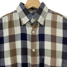 Load image into Gallery viewer, Aquascutum Block Check Short Sleeved Shirt - Small (S) PTP 22"
