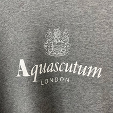 Load image into Gallery viewer, Aquascutum Grey Crew Neck Logo Sweater - Triple Extra Large (XXXL) PTP 26"