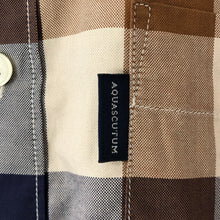 Load image into Gallery viewer, Aquascutum Block Check Long Sleeved Shirt - Large (L) PTP 21.75"