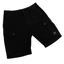 Load image into Gallery viewer, Paul and Shark Black Parachute Cargo Shorts - W 34"