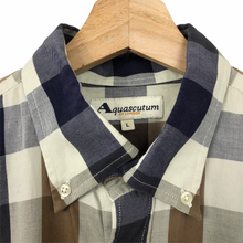 Load image into Gallery viewer, Aquascutum Block Check Short Sleeved Shirt - Large (L) PTP 24.5"