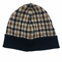 Load image into Gallery viewer, Aquascutum Check / Navy Beanie Hat - Medium (M)
