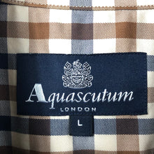 Load image into Gallery viewer, Aquascutum House Check Long Sleeved Shirt - Large (L) PTP 22"