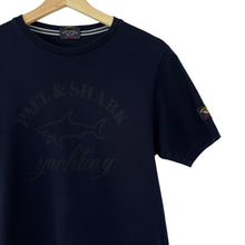 Load image into Gallery viewer, Paul and Shark Navy Short Sleeved Logo T-Shirt - Medium (M) PTP 18.5"
