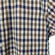 Load image into Gallery viewer, Aquascutum House Check Short Sleeved Shirt - Small (S) PTP 20.5"