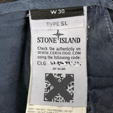 Load image into Gallery viewer, Stone Island Navy Blue Bermuda Cargo Shorts - W 30"