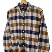 Load image into Gallery viewer, Aquascutum Block Check Flannel Long Sleeved Shirt - Large (L) PTP 21.5"