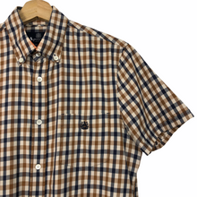 Load image into Gallery viewer, Aquascutum House Check Short Sleeved Shirt - Small (S) PTP 20"
