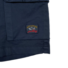 Load image into Gallery viewer, Paul and Shark Navy Bermuda Cargo Shorts - W 34"