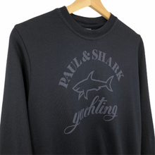 Load image into Gallery viewer, Paul and Shark Navy Logo Crew Neck Sweater - Small (S) PTP 19"