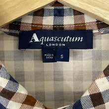 Load image into Gallery viewer, Aquascutum House Check Long Sleeved Polo - Small (S) PTP 20.5"