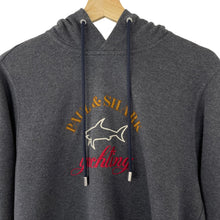 Load image into Gallery viewer, Paul and Shark Grey Embroidered Logo Hoody - Medium (M) PTP 20.75"