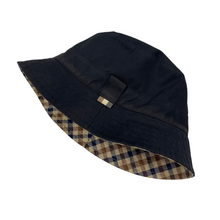 Load image into Gallery viewer, Aquascutum House Check / Navy Reversible Bucket Hat - One Size Fits All