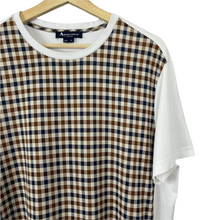 Load image into Gallery viewer, Aquascutum White / House Check Short Sleeved T-Shirt - Extra Large (XL) PTP 23"