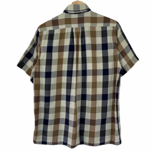 Load image into Gallery viewer, Aquascutum Block Check Short Sleeved Shirt - Small (S) PTP 21.25"