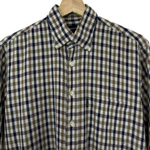 Load image into Gallery viewer, Aquascutum House Check Short Sleeved Shirt - Medium (M) PTP 22.25"