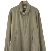 Load image into Gallery viewer, C.P Company Khaki Zip Up Logo Sweater - Triple Extra Large (XXXL) PTP 26"