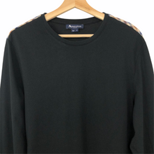 Load image into Gallery viewer, Aquascutum Black Long Sleeved T-Shirt - Medium (M) PTP 20.5"
