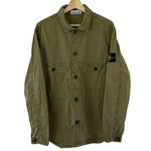 Load image into Gallery viewer, Stone Island Khaki Double Pocket Overshirt - Large (L) PTP 23.25"