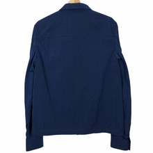 Load image into Gallery viewer, Paul and Shark Blue Nylon Shimmer Overshirt - Medium (M) PTP 21.25"