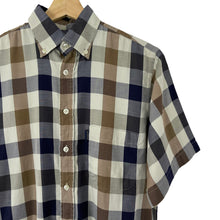 Load image into Gallery viewer, Aquascutum Block Check Short Sleeved Shirt - Small (S) PTP 22"