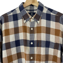 Load image into Gallery viewer, Aquascutum Block Check Flannel Long Sleeved Shirt - Large (L) PTP 22"