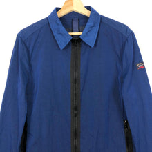 Load image into Gallery viewer, Paul and Shark Blue Nylon Shimmer Overshirt - Medium (M) PTP 21.25"