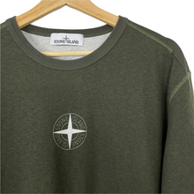 Load image into Gallery viewer, Stone Island Olive Short Sleeved Logo T-Shirt - Large (L) PTP 22.5"