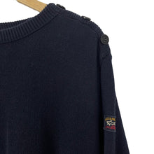 Load image into Gallery viewer, Paul and Shark Navy Crew Neck Wool Sweater - Double Extra Large (XXL) PTP 25"