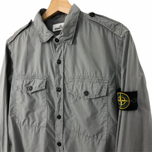 Load image into Gallery viewer, Stone Island Grey Button Up Overshirt - Small (S) PTP 19.5"