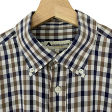 Load image into Gallery viewer, Aquascutum House Check Long Sleeved Shirt - Large (L) PTP 25"