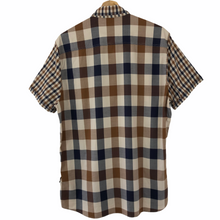 Load image into Gallery viewer, Aquascutum Check Short Sleeved Shirt - Large (L) PTP 21.75"
