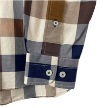 Load image into Gallery viewer, Aquascutum Block Check Long Sleeved Shirt - Small (S) PTP 20.25"