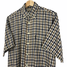 Load image into Gallery viewer, Aquascutum House Check Short Sleeved Shirt - Medium (M) PTP 23"