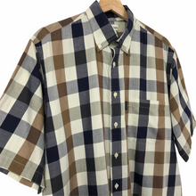 Load image into Gallery viewer, Aquascutum Block Check Short Sleeved Shirt - Large (L) PTP 24.5"