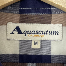 Load image into Gallery viewer, Aquascutum Block Check Short Sleeved Shirt - Medium (M) PTP 23.5"