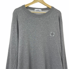 Load image into Gallery viewer, Stone Island Grey Crew Neck Logo Sweater - Triple Extra Large (XXXL) PTP 29.75"