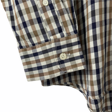 Load image into Gallery viewer, Aquascutum House Check Long Sleeved Shirt - Large (L) PTP 25"