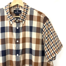 Load image into Gallery viewer, Aquascutum Check Short Sleeved Shirt - Triple Extra Large (XXXL) PTP 24.75"