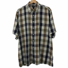 Load image into Gallery viewer, Aquascutum Block Check Short Sleeved Shirt - Extra Large (XL) PTP 26"