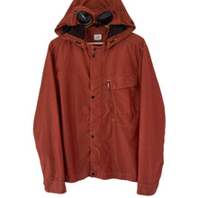 Load image into Gallery viewer, C.P Company Burnt Orange 50 Fili Goggle Hooded Overshirt - Large (L) PTP 22.75"