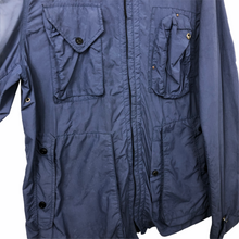 Load image into Gallery viewer, Ma.Strum Blue Multi Pocket Hooded Sniper Jacket - Medium (M) PTP 22"