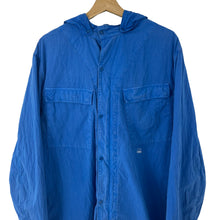 Load image into Gallery viewer, C.P Company Blue Goggle Hooded Overshirt - Triple Extra Large (XXXL) PTP 26"