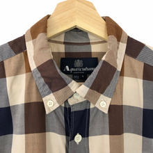 Load image into Gallery viewer, Aquascutum Block Check Long Sleeved Shirt - Large (L) PTP 21.75"