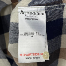 Load image into Gallery viewer, Aquascutum Block Check Flannel Long Sleeved Shirt - Large (L) PTP 21.5"