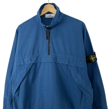 Load image into Gallery viewer, Stone Island Blue 1/4 Zip Popover Ripstop Smock - Small (S) PTP 23.75"