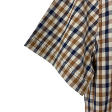 Load image into Gallery viewer, Aquascutum House Check Short Sleeved Shirt - Large (L) PTP 21.5"